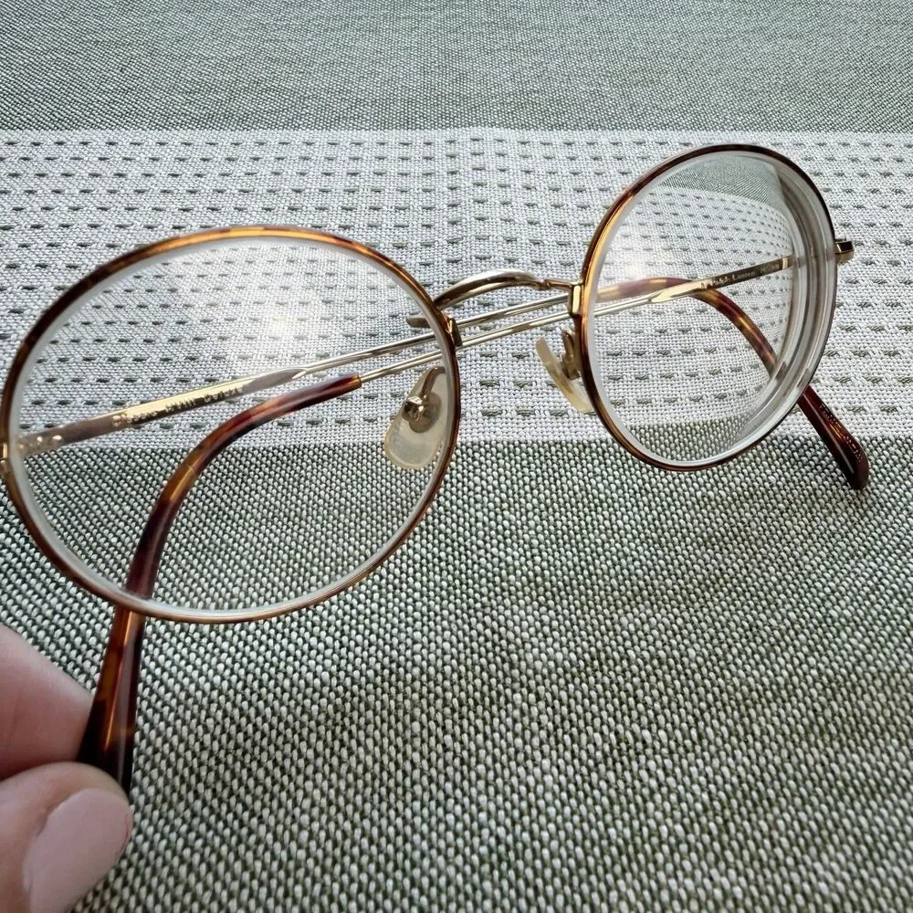 Vintage Polo Ralph Lauren Glasses Classic XVIII Deluxe 49-19-145 Round Tortoise